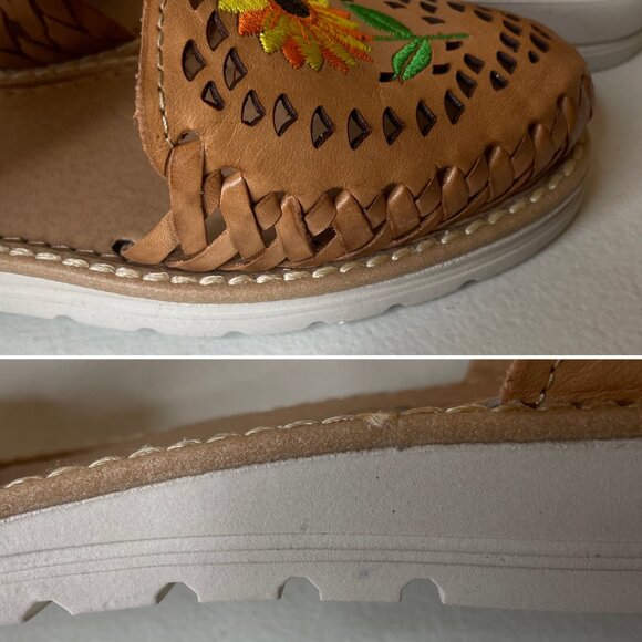 New Fatima Artesanias Huaraches Girasol Sunflower Sandals Size MX 26 US 9 - Picture 14 of 16